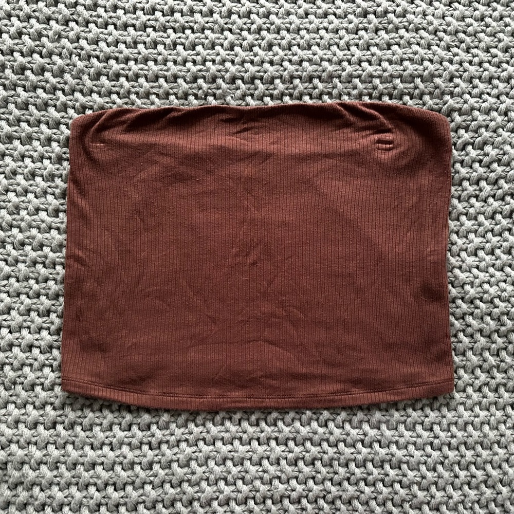 brown tube top